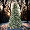 6.5 ft Frosted Iceland Pine Christmas Tree with Red Berries and Pine Cones